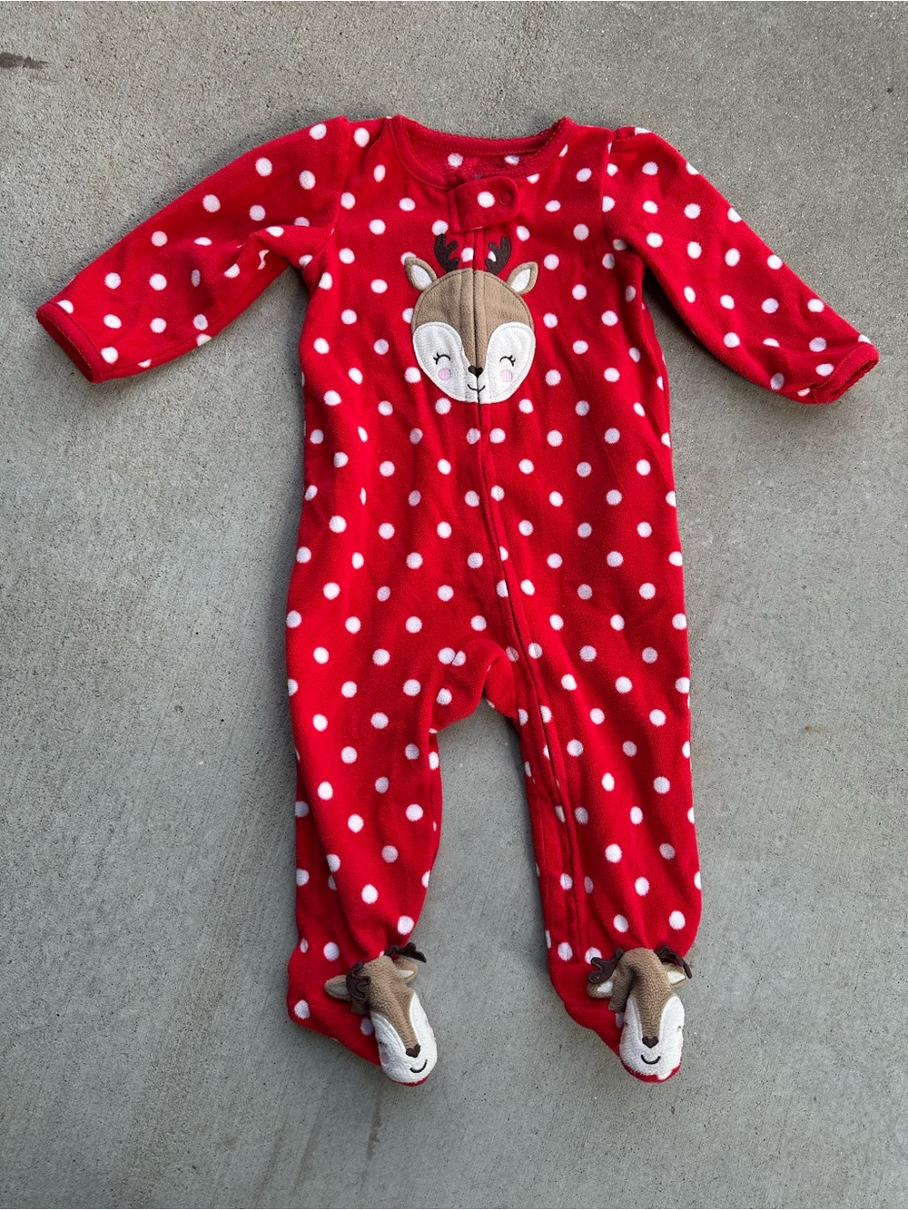 Carters Baby Christmas Holiday Fleece Zip up Pajamas
